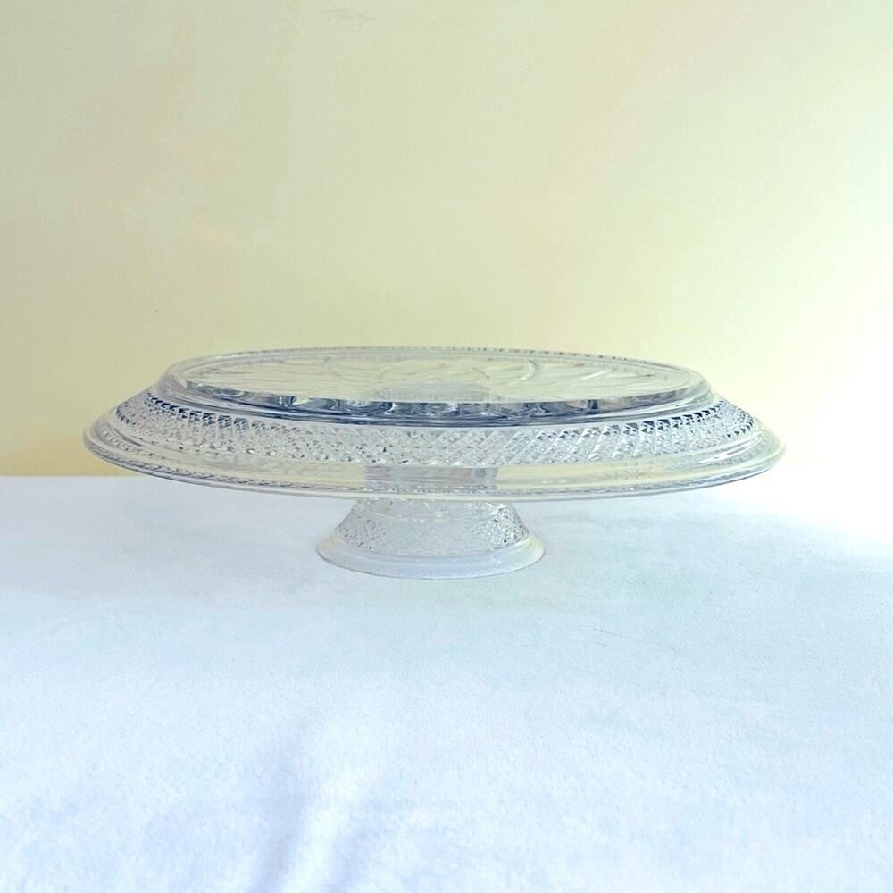 Vtg Imperial Glass Cape Cod Cake State Chip n' Dip Appetizer Shrimp Cocktail